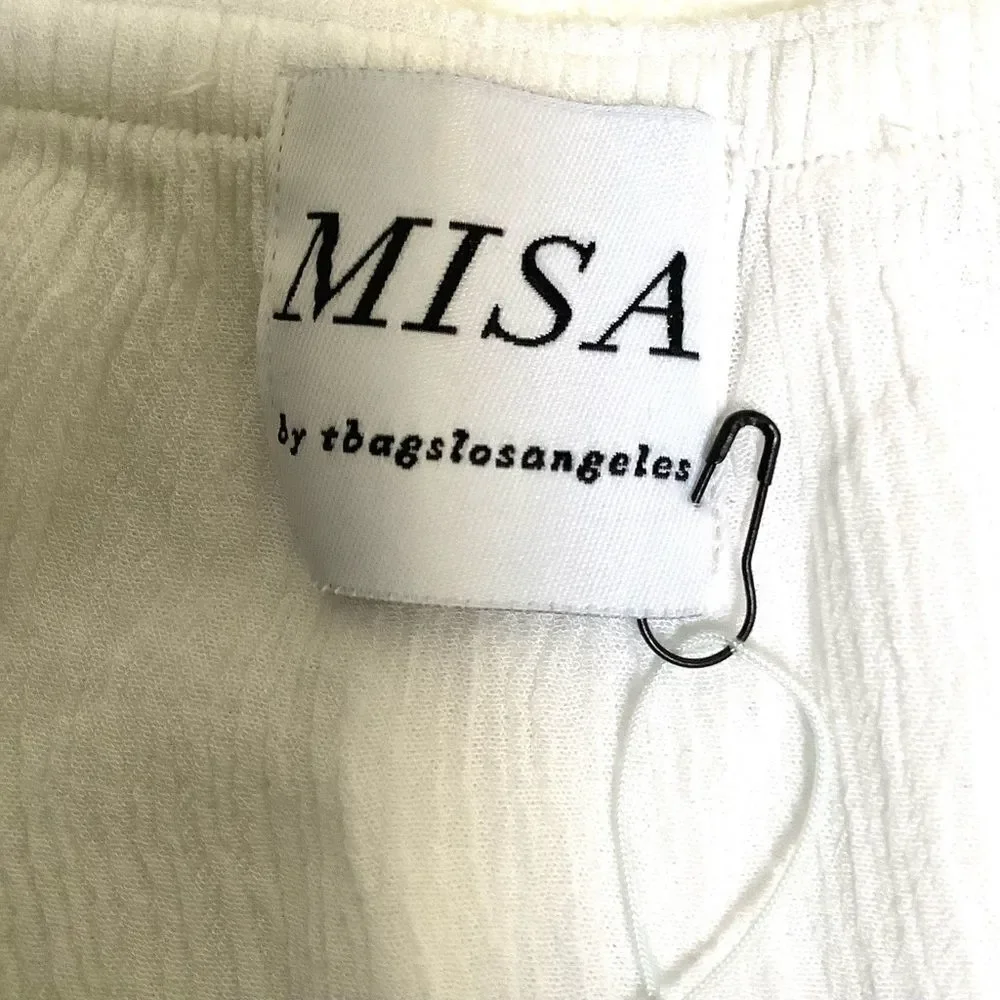 T-Bags COTTON Coverup DRESS White Medium - Picture 2 of 3
